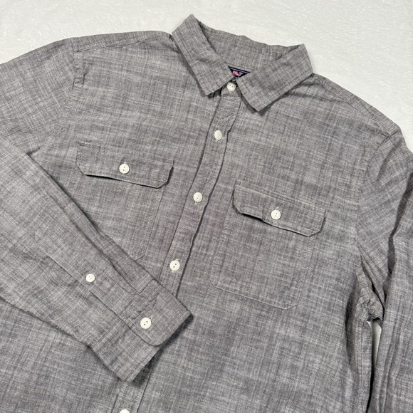 Vineyard Vines Other - Vineyard Vines Shirt Mens‎ Large Gray Dockman Long Sleeve Casual Button Up